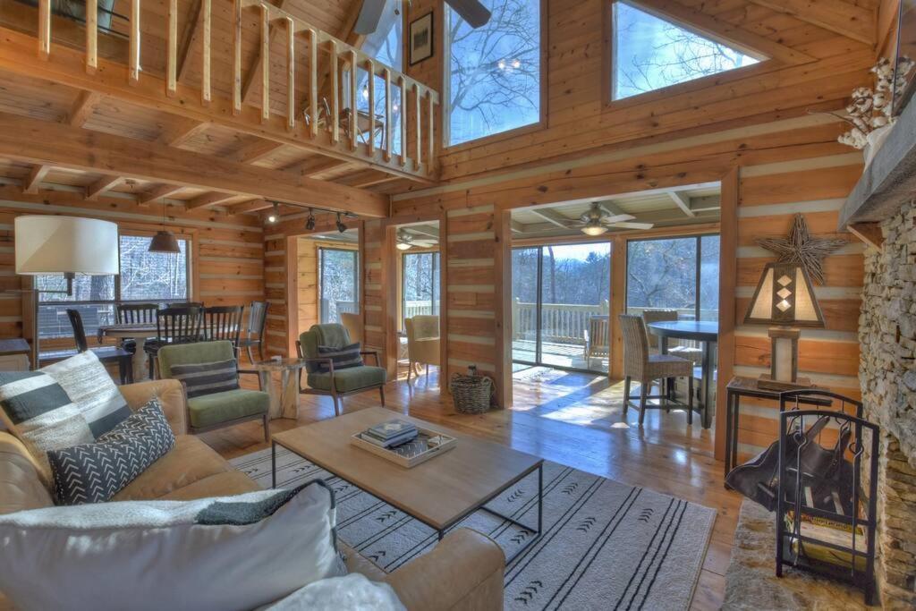 Waywish Waterfront Cabin In Blue Ridge Mountains Kültér fotó